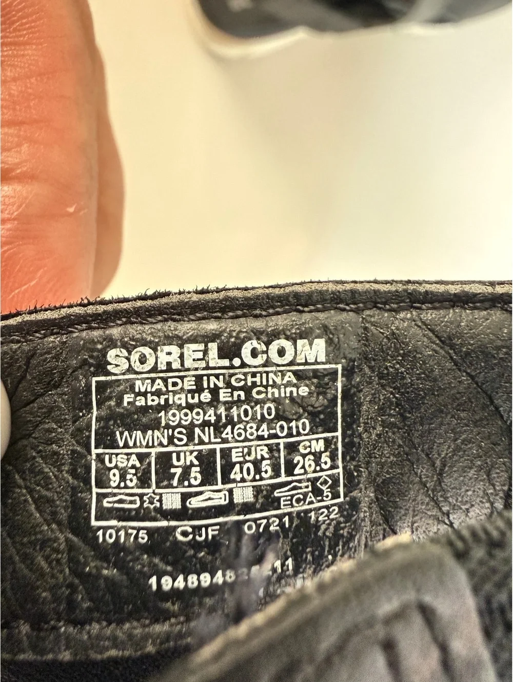 Sorel Women's Black Wedge Sandals with Wood-Effect Platform 9/9.5
